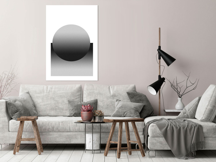 Poster Partial Eclipse - simple black and white geometric composition 116604 additionalImage 4