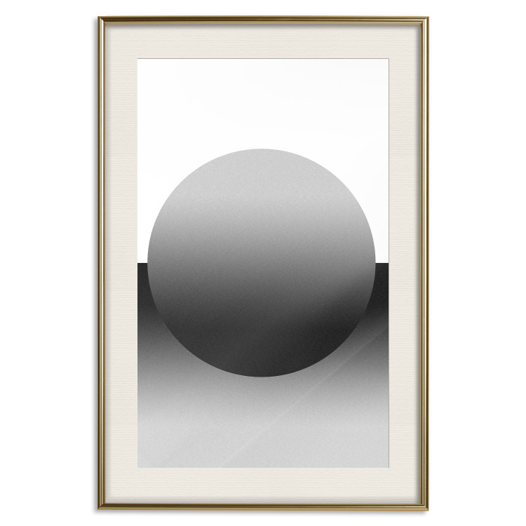 Poster Partial Eclipse - simple black and white geometric composition 116604 additionalImage 20