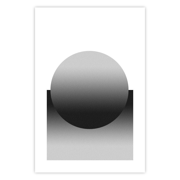 Poster Partial Eclipse - simple black and white geometric composition 116604 additionalImage 25