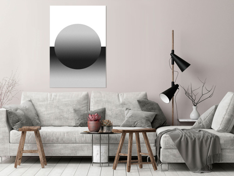 Poster Partial Eclipse - simple black and white geometric composition 116604 additionalImage 22