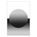 Poster Partial Eclipse - simple black and white geometric composition 116604