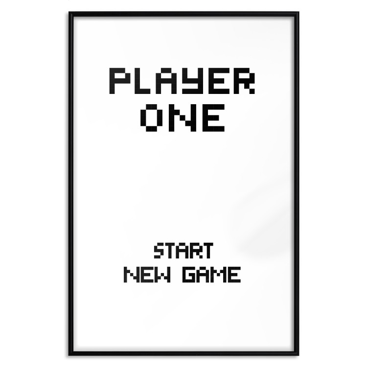 Wall Poster Start new game - black and white simple composition with English texts 116804 additionalImage 15