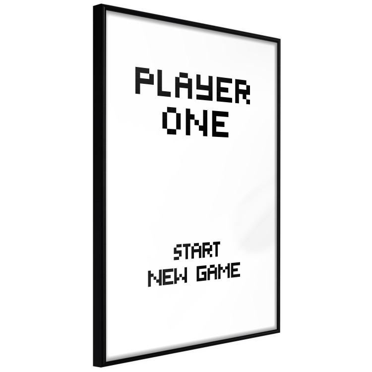 Wall Poster Start new game - black and white simple composition with English texts 116804 additionalImage 11