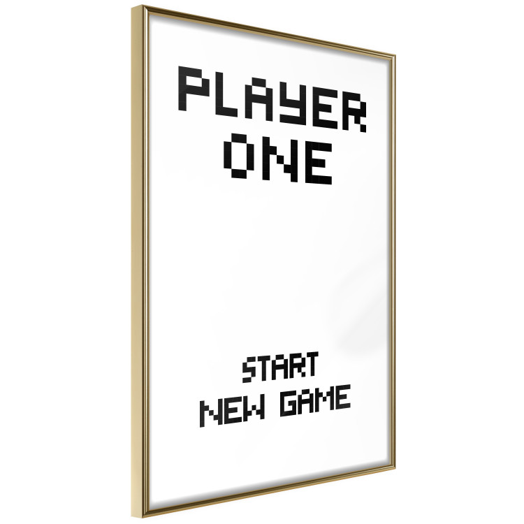 Wall Poster Start new game - black and white simple composition with English texts 116804 additionalImage 12