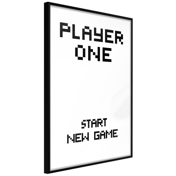 Wall Poster Start new game - black and white simple composition with English texts 116804 additionalImage 10