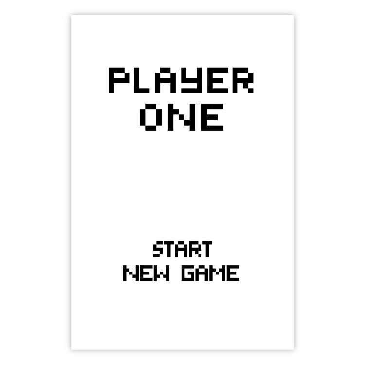 Wall Poster Start new game - black and white simple composition with English texts 116804 additionalImage 19