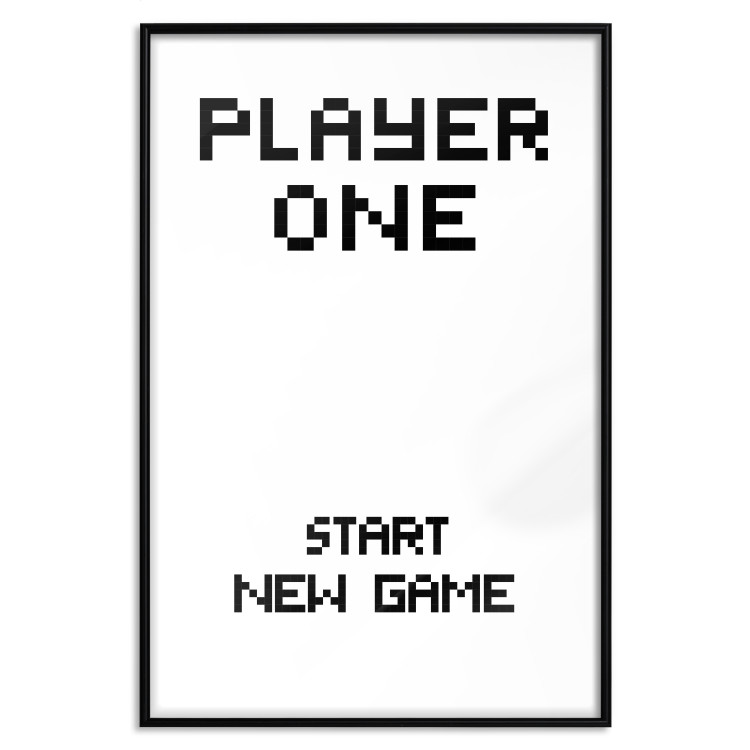 Wall Poster Start new game - black and white simple composition with English texts 116804 additionalImage 18