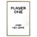 Wall Poster Start new game - black and white simple composition with English texts 116804 additionalThumb 14