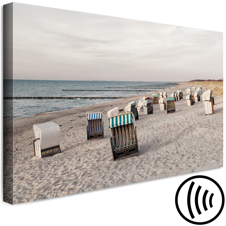 Canvas On the Edge of Water and Sand (1-part) - Beach Overlooking the Sea 117004 additionalImage 6