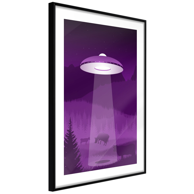 Poster Abduction - purple fantasy with a spaceship and animals 118004 additionalImage 11