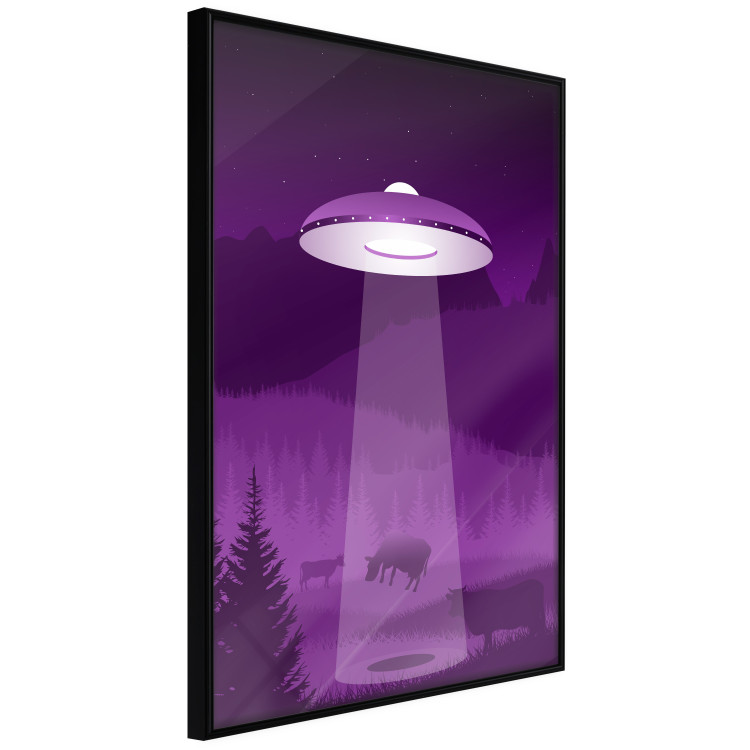 Poster Abduction - purple fantasy with a spaceship and animals 118004 additionalImage 10