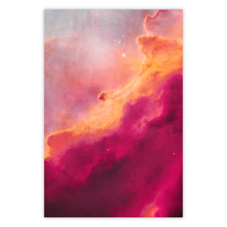 Wall Poster Pink Nebula - abstract sky landscape with colorful cloud background 123204