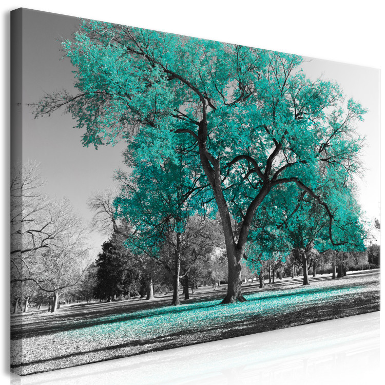 Large canvas print Autumn in the Park (Turquoise) II [Large Format] 125604 additionalImage 3