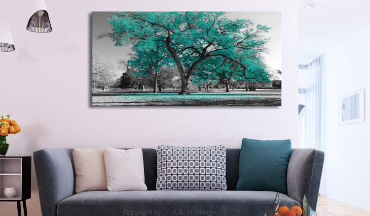 Large canvas print Autumn in the Park (Turquoise) II [Large Format] 125604 additionalImage 6