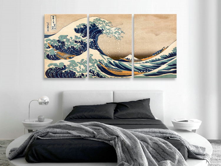 Canvas The Great Wave off Kanagawa (3 Parts) 125804 additionalImage 3