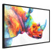 Wall Poster Rainbow Rhinoceros - colorful and abstract animal on a white background 127204 additionalThumb 13
