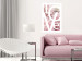 Wall Poster Love - Letters - white inscriptions on background of pink flowers 127904 additionalThumb 5