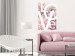 Wall Poster Love - Letters - white inscriptions on background of pink flowers 127904 additionalThumb 4