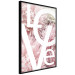 Wall Poster Love - Letters - white inscriptions on background of pink flowers 127904 additionalThumb 13