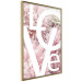 Wall Poster Love - Letters - white inscriptions on background of pink flowers 127904 additionalThumb 14