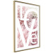 Wall Poster Love - Letters - white inscriptions on background of pink flowers 127904 additionalThumb 9