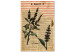 Canvas Print Basil Poetry (1-part) vertical - plant in vintage motif 129404