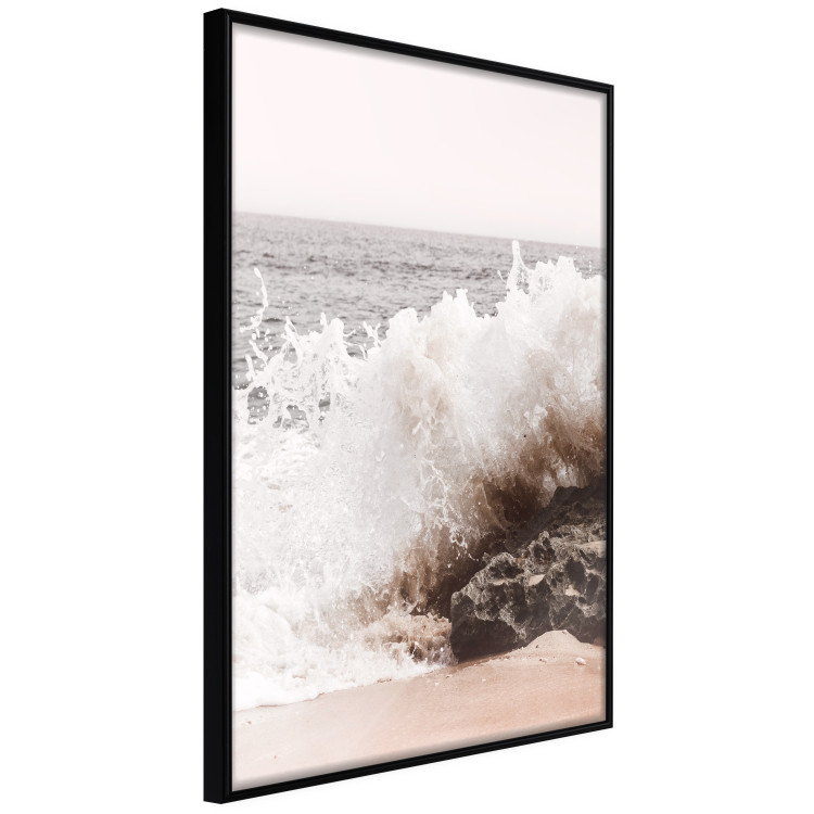 Poster Torn Element - seascape with a large wave crashing on dark rock 129504 additionalImage 11