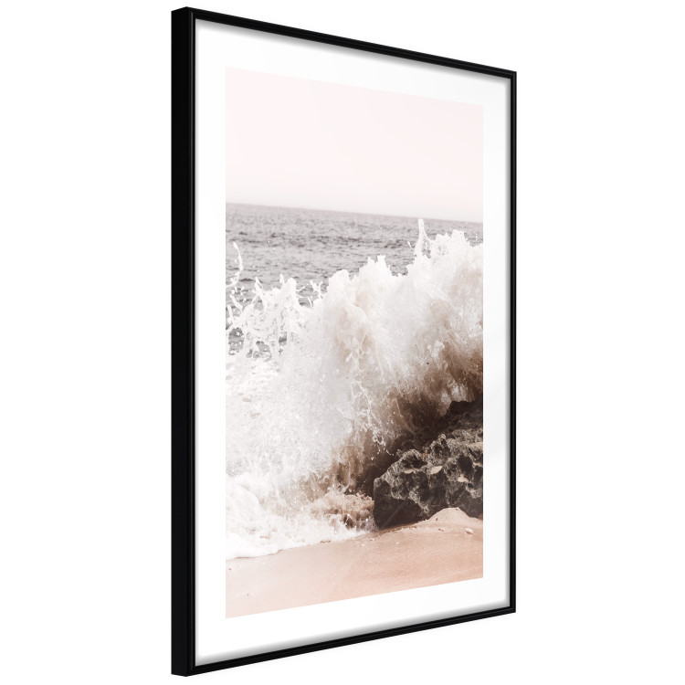 Poster Torn Element - seascape with a large wave crashing on dark rock 129504 additionalImage 8