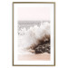 Poster Torn Element - seascape with a large wave crashing on dark rock 129504 additionalThumb 14