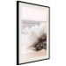 Poster Torn Element - seascape with a large wave crashing on dark rock 129504 additionalThumb 2