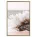 Poster Torn Element - seascape with a large wave crashing on dark rock 129504 additionalThumb 17