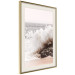 Poster Torn Element - seascape with a large wave crashing on dark rock 129504 additionalThumb 3