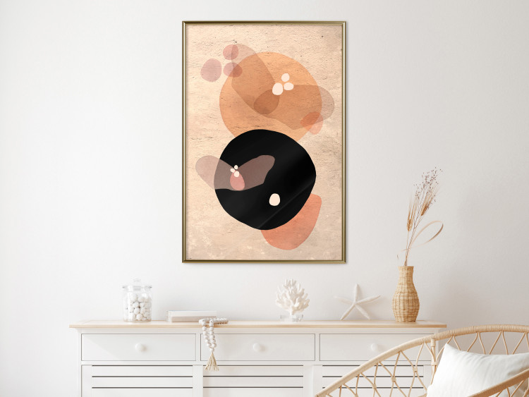 Poster Moonlit Butterfly - abstract shapes resembling butterflies and the moon 129804 additionalImage 7