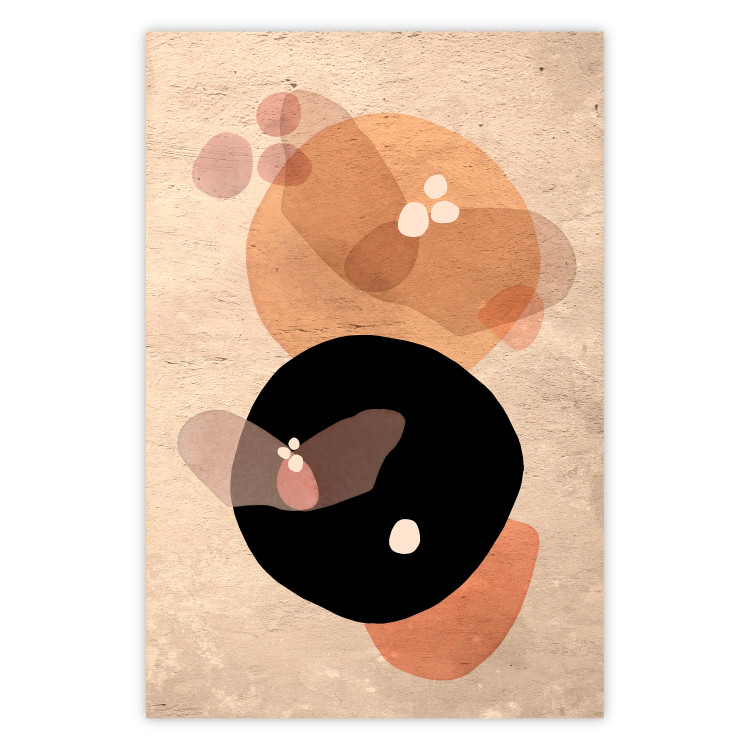 Poster Moonlit Butterfly - abstract shapes resembling butterflies and the moon 129804