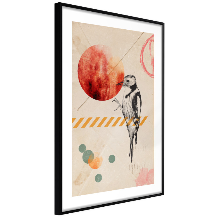 Wall Poster Bird Mail - bird and geometric figures in an abstract motif 131804 additionalImage 6