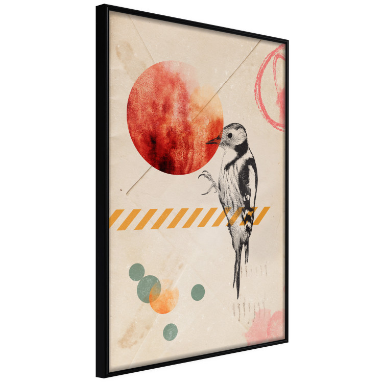 Wall Poster Bird Mail - bird and geometric figures in an abstract motif 131804 additionalImage 11