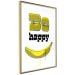 Poster Happy Banana - English text and a yellow fruit on a white background 132204 additionalThumb 14