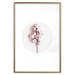 Poster Soft Cotton - plant with cotton in a circle against a light pink contrast 134504 additionalThumb 19