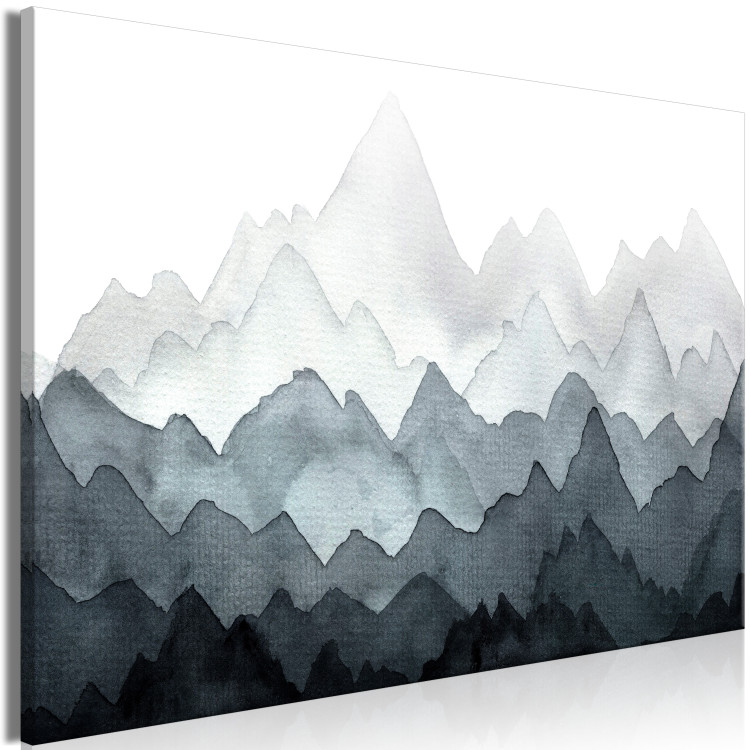 Canvas Print Mountain background - Abstraction with mountain in gray and white 134604 additionalImage 2