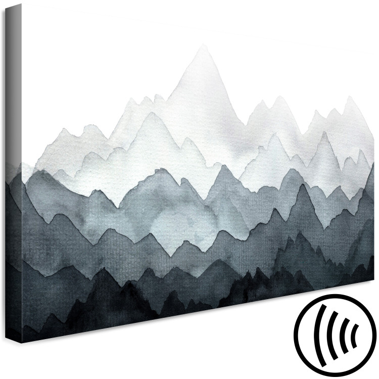 Canvas Print Mountain background - Abstraction with mountain in gray and white 134604 additionalImage 6