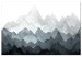 Canvas Print Mountain background - Abstraction with mountain in gray and white 134604
