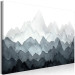 Canvas Print Mountain background - Abstraction with mountain in gray and white 134604 additionalThumb 2