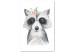Canvas Sweet raccoon - colorful illustration for children 135704