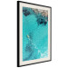Poster Turquoise Depths - seascape of the azure sea and brown coastal rocks 135904 additionalThumb 8