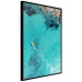 Poster Turquoise Depths - seascape of the azure sea and brown coastal rocks 135904 additionalThumb 3