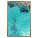 Poster Turquoise Depths - seascape of the azure sea and brown coastal rocks 135904 additionalThumb 11