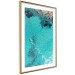 Poster Turquoise Depths - seascape of the azure sea and brown coastal rocks 135904 additionalThumb 7