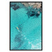 Poster Turquoise Depths - seascape of the azure sea and brown coastal rocks 135904 additionalThumb 12