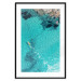 Poster Turquoise Depths - seascape of the azure sea and brown coastal rocks 135904 additionalThumb 19