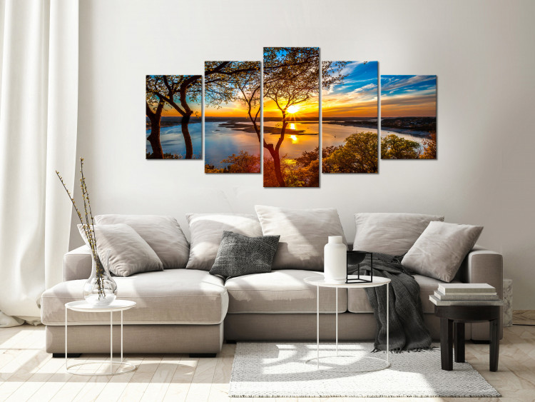 Canvas Print On the Hill (5 Parts) Wide 137504 additionalImage 3